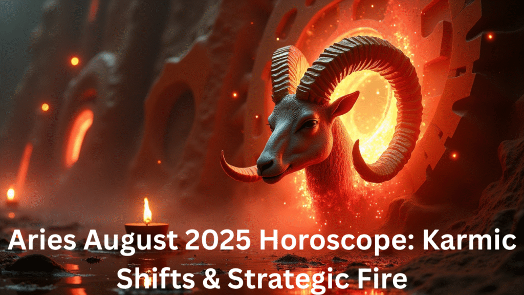 Aries August 2025 Horoscope Karmic Shifts & Strategic Fire