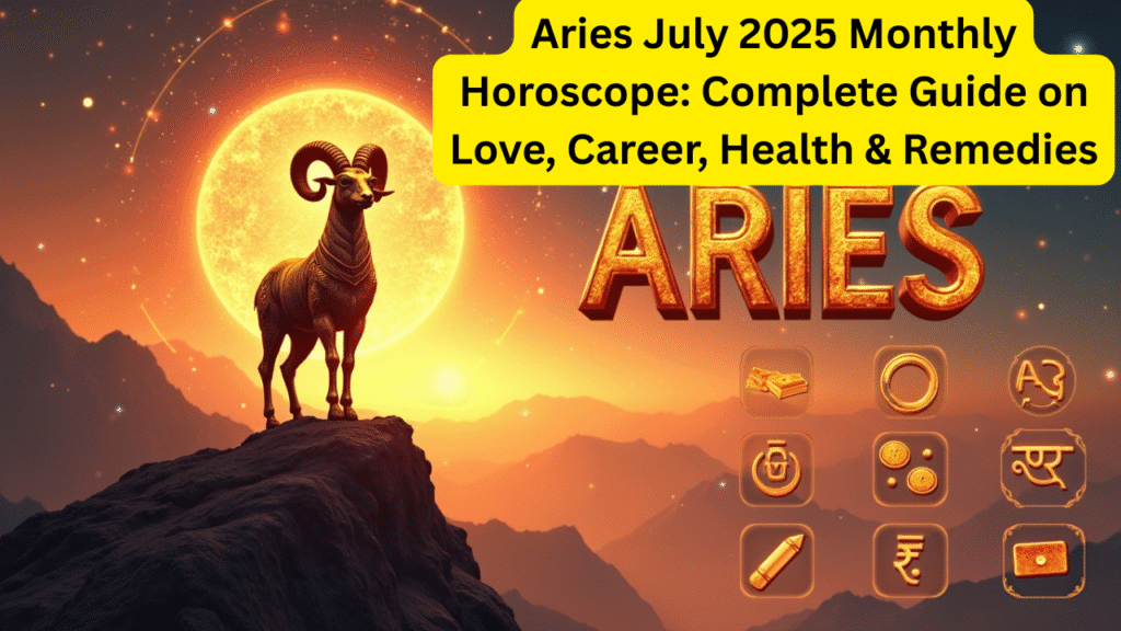 Aries July 2025 Monthly Horoscope Complete Guide on Love, Career, Health & Remedies