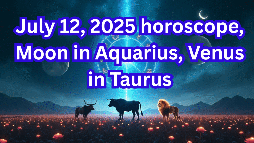 July 12, 2025 horoscope, Moon in Aquarius, Venus in Taurus