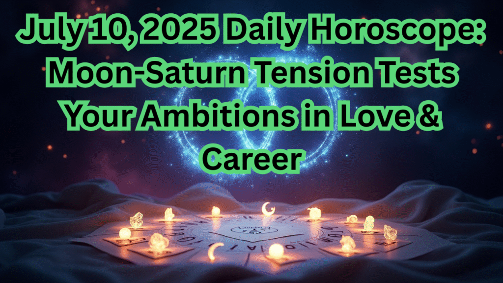 July 9, 2025 Daily Horoscope Moon-Saturn Tension Tests Your Ambitions in Love & Career (1)