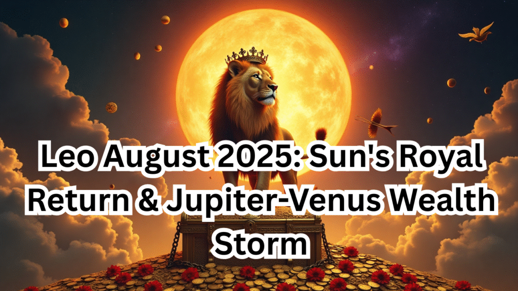 Leo August 2025 Sun's Royal Return & Jupiter-Venus Wealth Storm