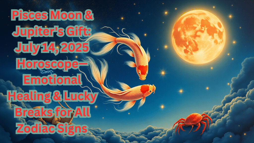 Pisces Moon & Jupiter's Gift July 14, 2025 Horoscope—Emotional Healing & Lucky Breaks for All Zodiac Signs