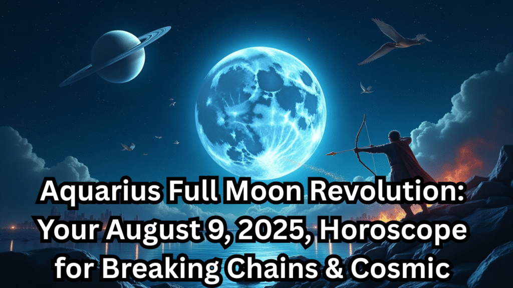 Aquarius Full Moon Revolution Your August 9, 2025 Horoscope for Breaking Chains & Cosmic Truths
