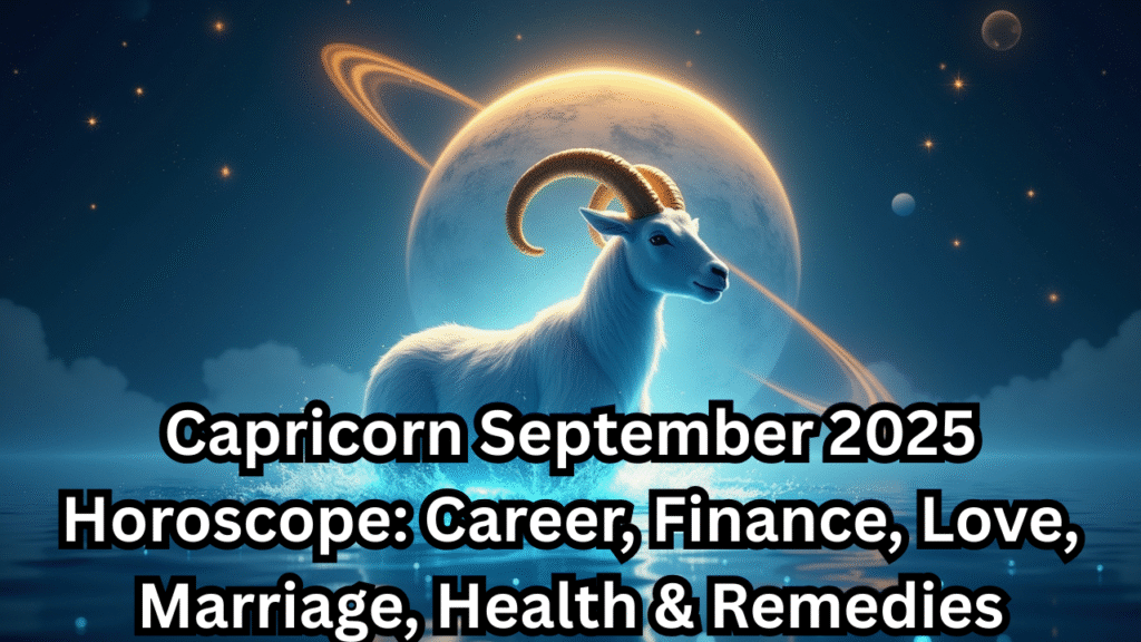 Capricorn September 2025 Horoscope Career, Finance, Love, Marriage, Health & Remedies