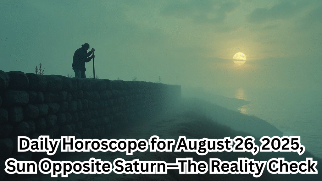 Daily Horoscope for August 26, 2025 Sun Opposite Saturn—The Reality Check