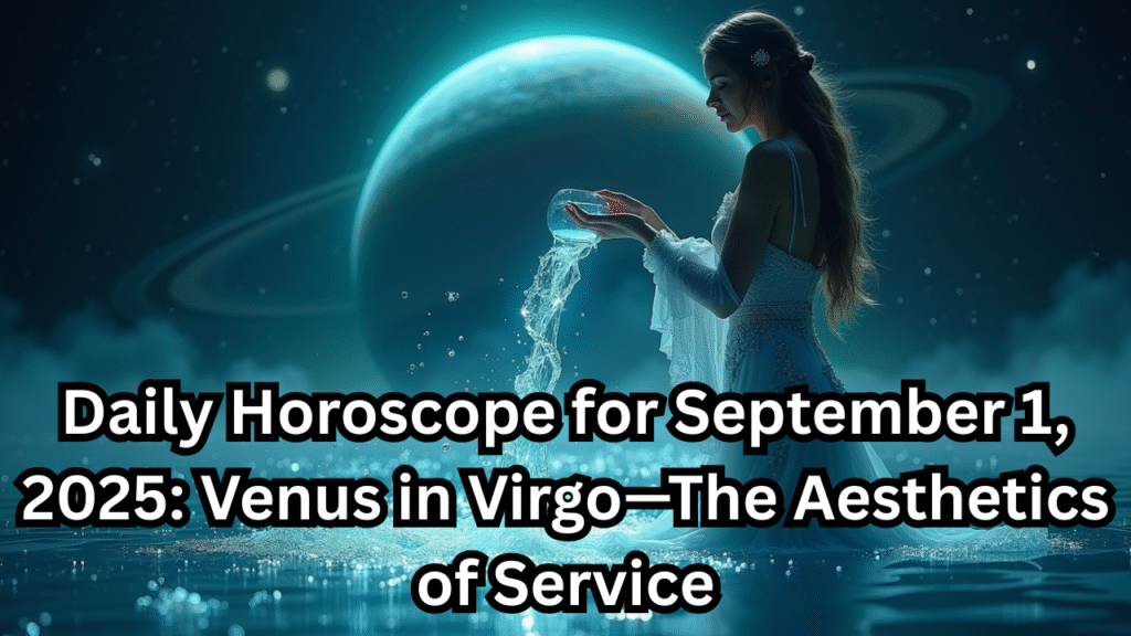 Daily Horoscope for September 1, 2025 Venus in Virgo—The Aesthetics of Service