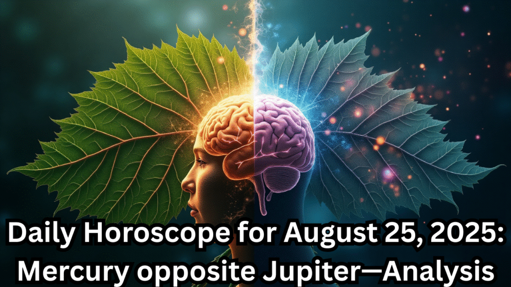 Key Elements for the ArtistAI Split Composition Left side microscopic, analytical detail (Virgo). Right side vast, spiritual, cosmic expansion (Pisces). Central Element A human brain, split betwee