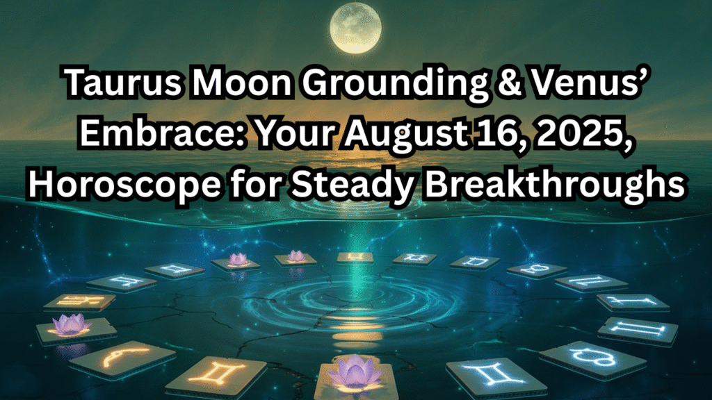 Taurus Moon Grounding & Venus’ Embrace Your August 16, 2025, Horoscope for Steady Breakthroughs