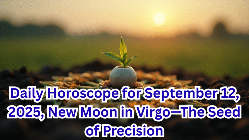Daily Horoscope for September 12, 2025, New Moon in Virgo—The Seed of Precision