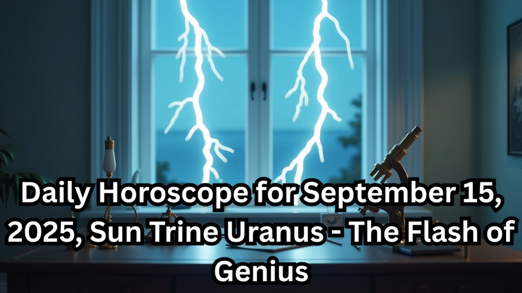 Daily Horoscope for September 15, 2025 Sun Trine Uranus - The Flash of Genius