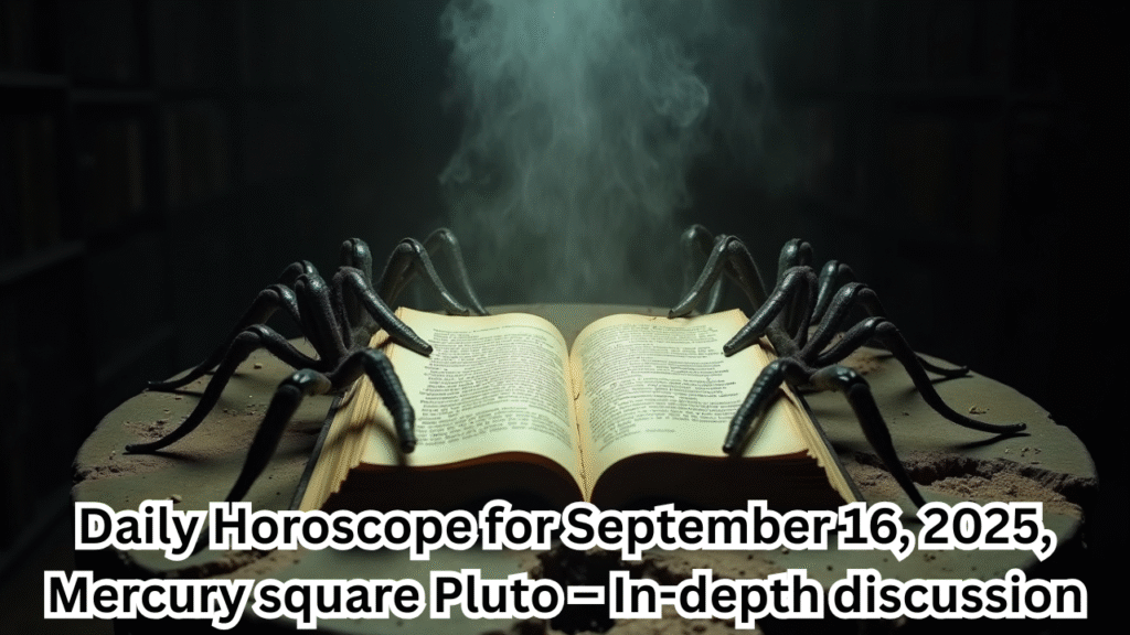 Daily Horoscope for September 16, 2025, Mercury square Pluto – In-depth discussion