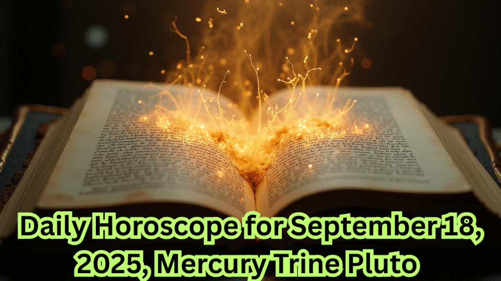 Daily Horoscope for September 18, 2025, Mercury Trine Pluto