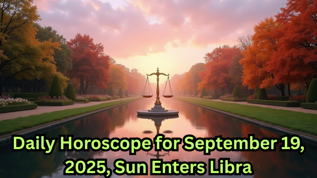 Daily Horoscope for September 19, 2025, Sun Enters Libra