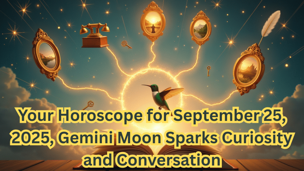 Your Horoscope for September 25, 2025, Gemini Moon Sparks Curiosity and Conversation
