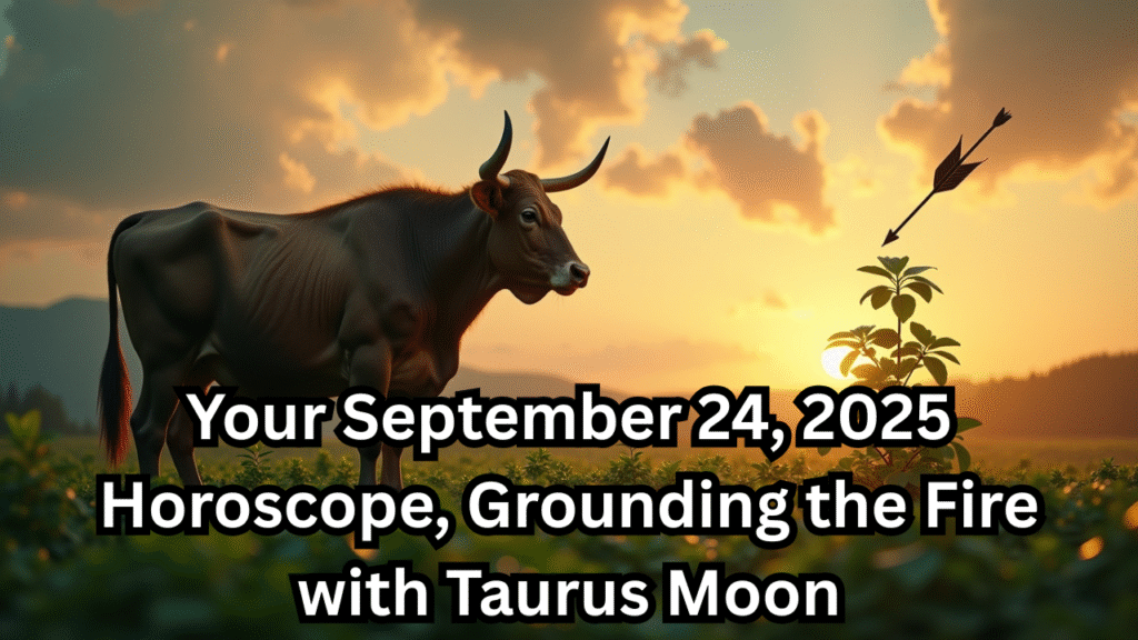 Your September 24, 2025 Horoscope, Grounding the Fire with Taurus Moon