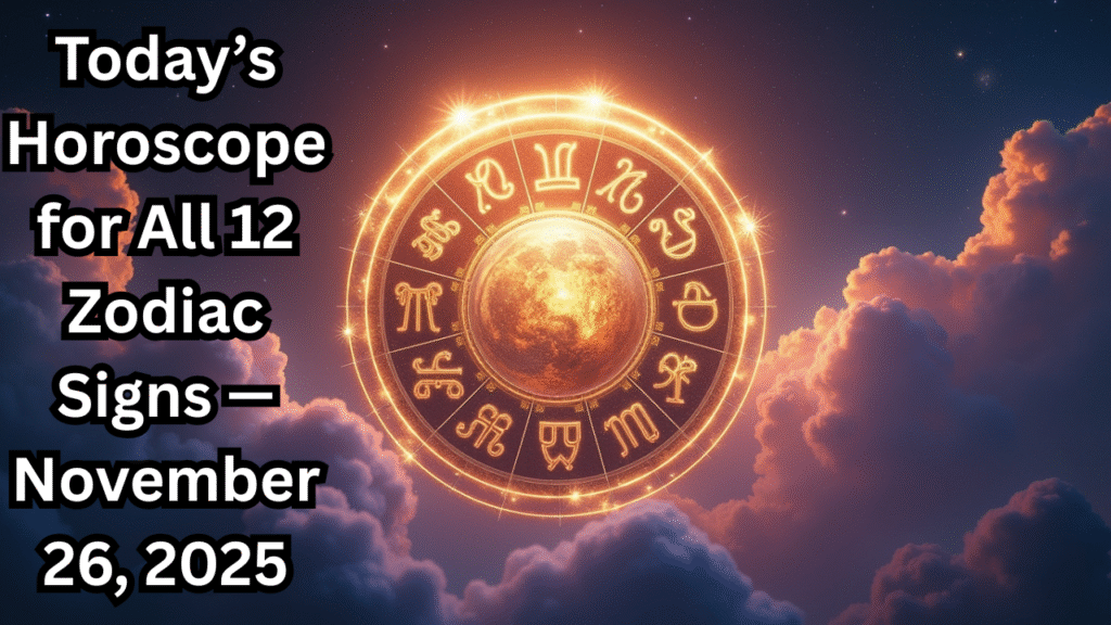 Today’s Horoscope for All 12 Zodiac Signs — November 26, 2025