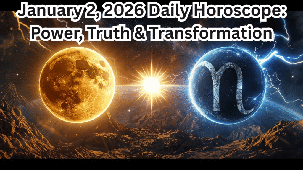 January 2, 2026 Daily Horoscope Power, Truth & Transformation