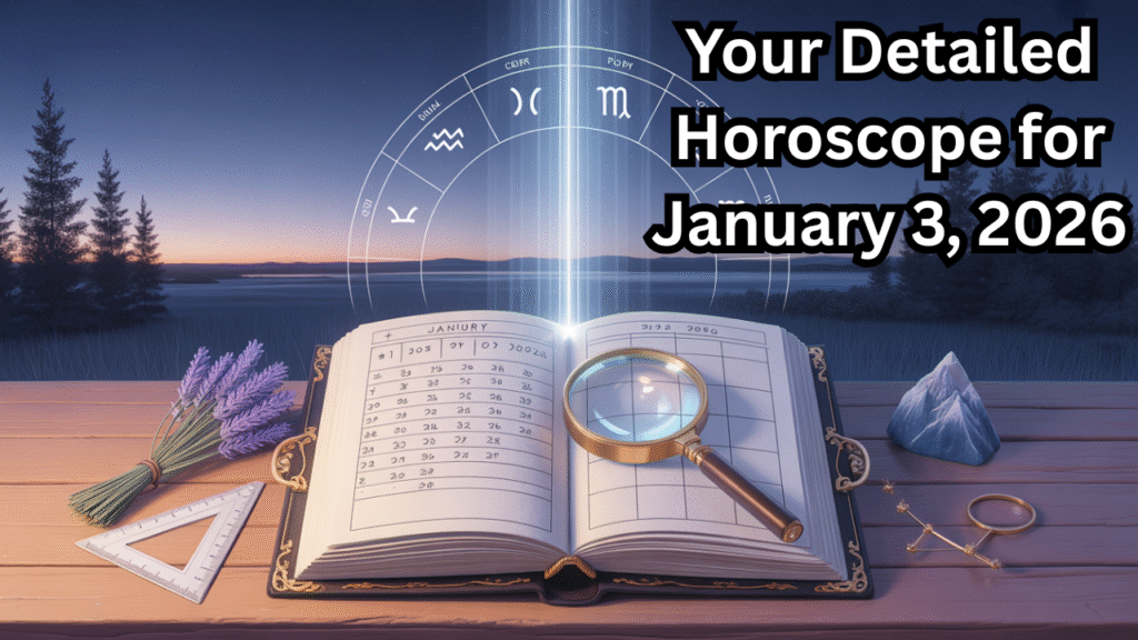 Your Detailed Horoscope for January 3, 2026
