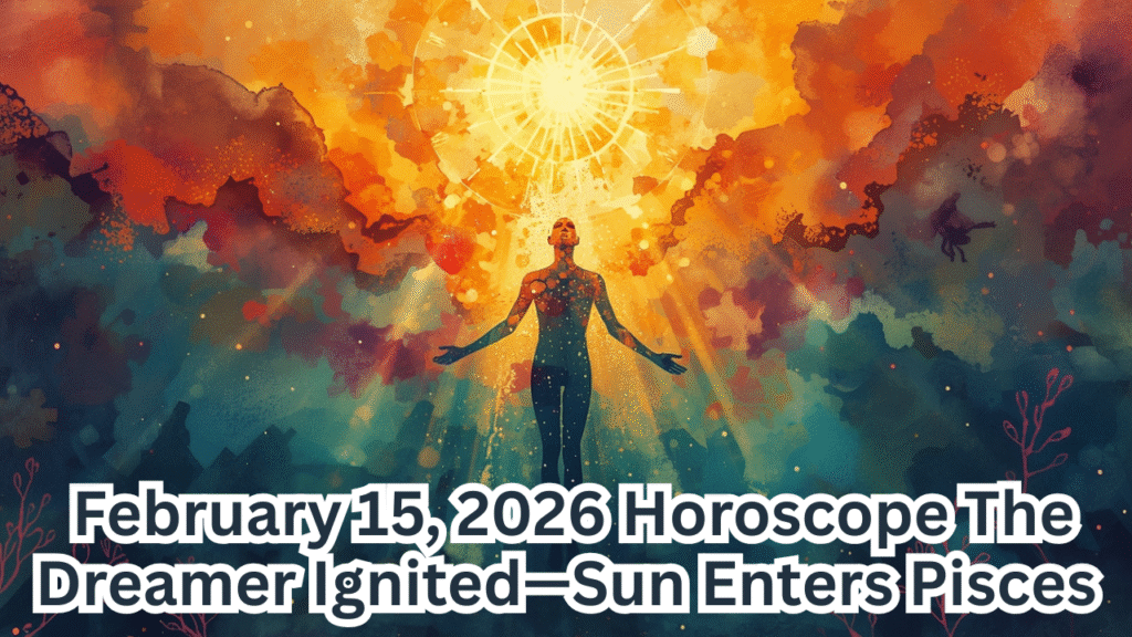 February 15, 2026 Horoscope The Dreamer Ignited—Sun Enters Pisces
