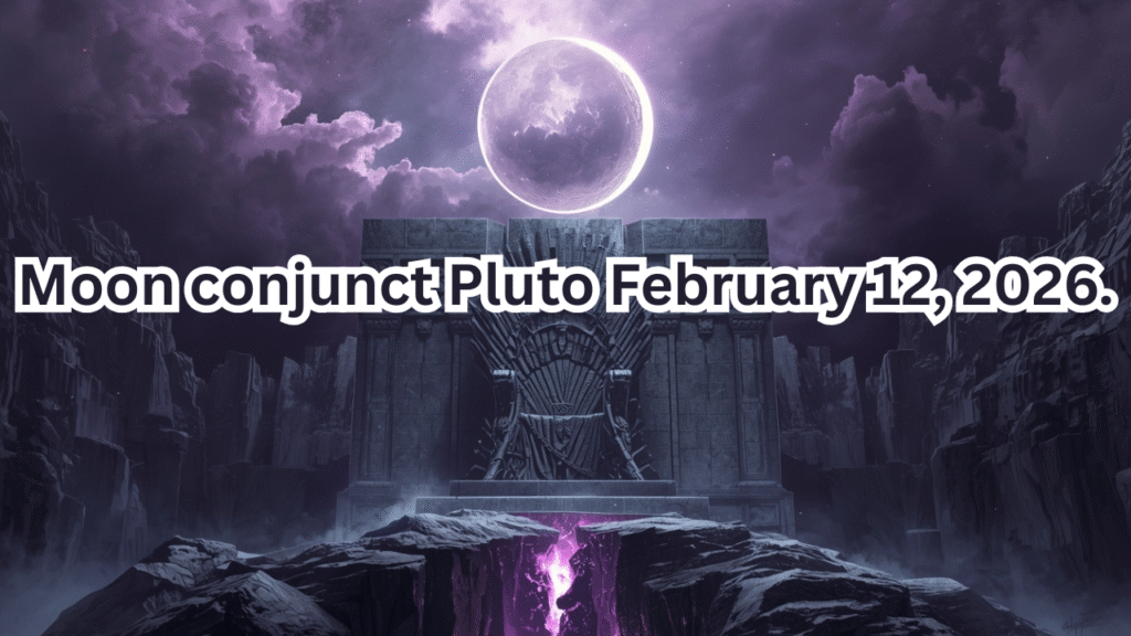 Moon conjunct Pluto February 12, 2026.