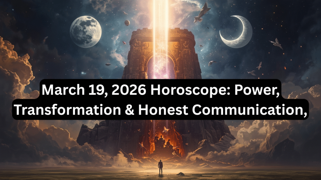 March 19, 2026 Horoscope Power, Transformation & Honest Communication,