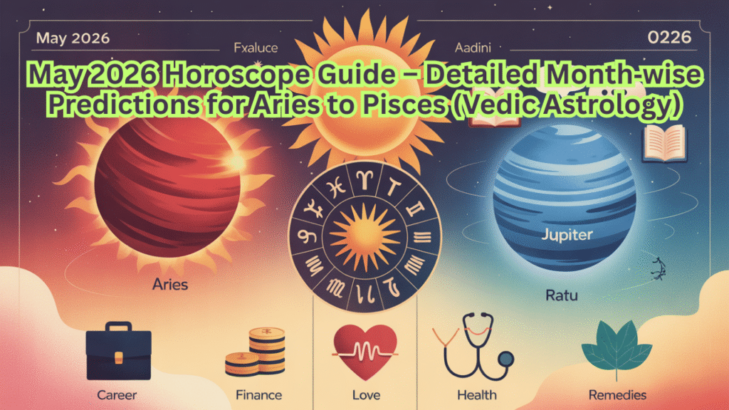 May 2026 Horoscope Guide – Detailed Month‑wise Predictions for Aries to Pisces (Vedic Astrology)
